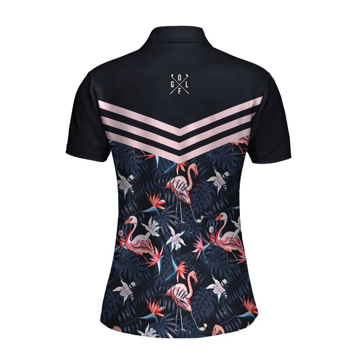 Plan For The Day Flamingo Tropical Golf Women Short Sleeve Polo Shirt Sleeveless Polo Shirt 6 Plan For The Day Flamingo Tropical Golf Women Short Sleeve Polo Shirt Sleeveless Polo Shirt - Image 6