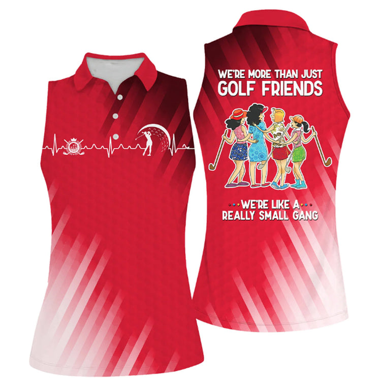 Golf Friends Nice Shot Team Muticolor Sleeveless Women Polo Shirt For Ladies, Golf Shirt 3 Golf Friends Nice Shot Team Muticolor Sleeveless Women Polo Shirt For Ladies, Golf Shirt - Image 3