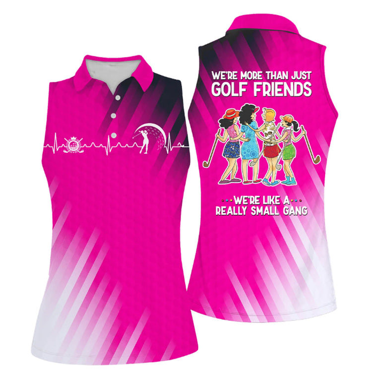 Golf Friends Nice Shot Team Muticolor Sleeveless Women Polo Shirt For Ladies, Golf Shirt 2 Golf Friends Nice Shot Team Muticolor Sleeveless Women Polo Shirt For Ladies, Golf Shirt - Image 2