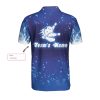 Bowling On Blue Fire Custom Polo Shirt, Blue Custom Bowling Shirt For Adults, Personalized Bowling Gift Coolspod 9 bowling on blue fire ez37 0801 custom polo shirt 2