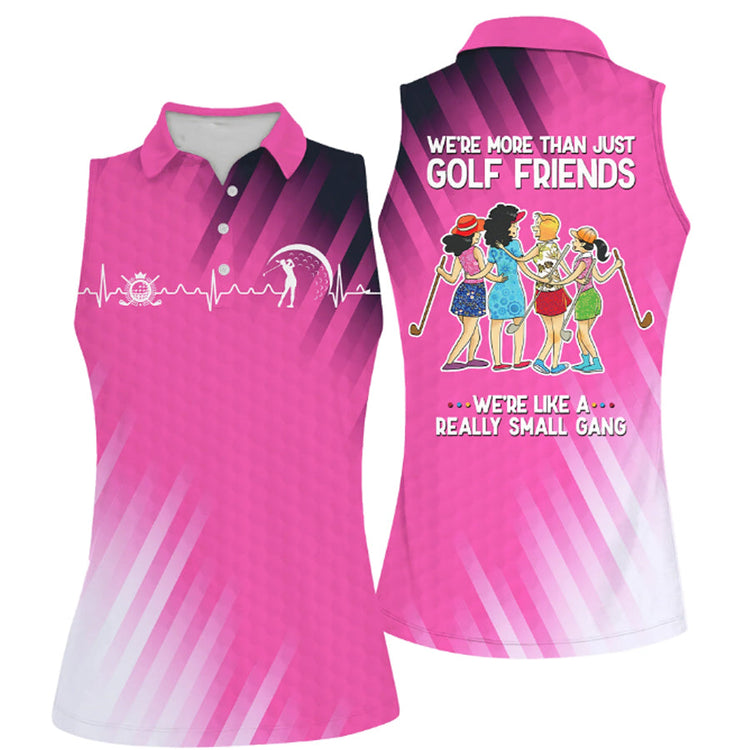 Golf Friends Nice Shot Team Muticolor Sleeveless Women Polo Shirt For Ladies, Golf Shirt 1 Golf Friends Nice Shot Team Muticolor Sleeveless Women Polo Shirt For Ladies, Golf Shirt