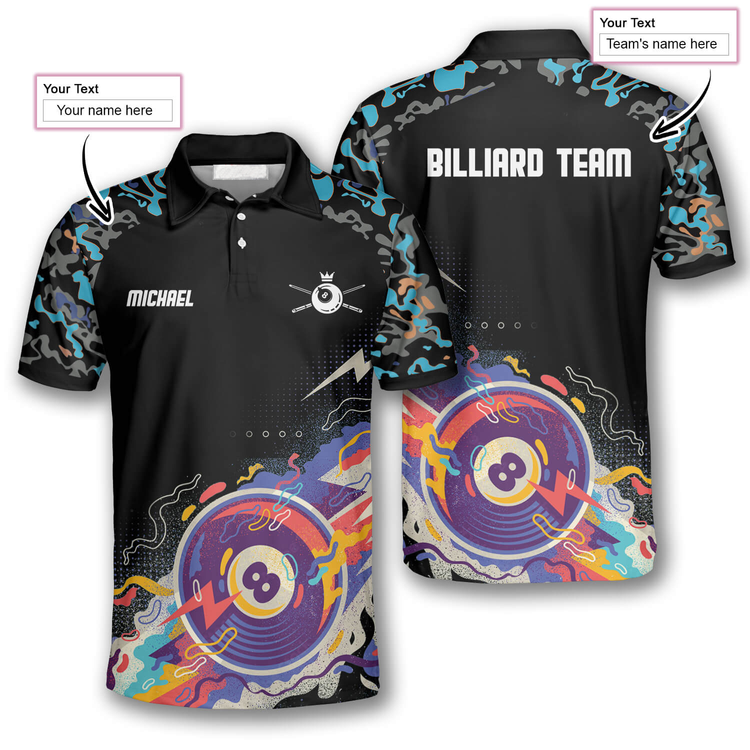 3D All Over Ball 8 Color Black Blue Custom Billiard Shirts for Men 1 3D All Over Ball 8 Color Black Blue Custom Billiard Shirts for Men