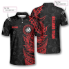 3D All Over Print Red Black Tribal Custom Billiard Polo Shirts for Men, Billiard Team Uniform 6 personalized billiard special tr 3