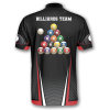 Personalized Name Team Name Billiard Balls Red Black Custom Billiard Jerseys for Men 7 personalized billiards pool ball 6