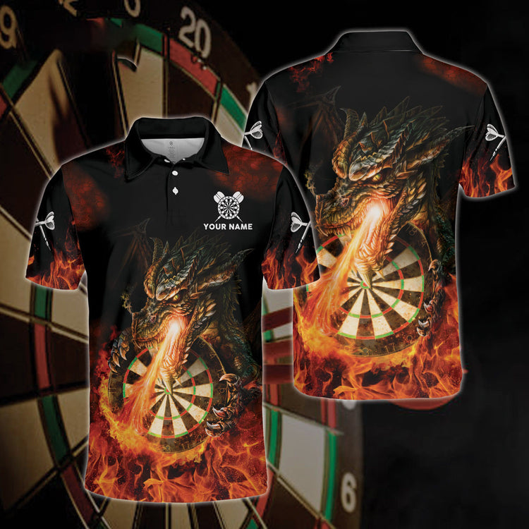 Personalized Name Dragon Fire Darts All Over Printed Unisex Shirt, Uniform for Dart Team, Dart Player 1 Personalized Name Dragon Fire Darts All Over Printed Unisex Shirt, Uniform for Dart Team, Dart Player